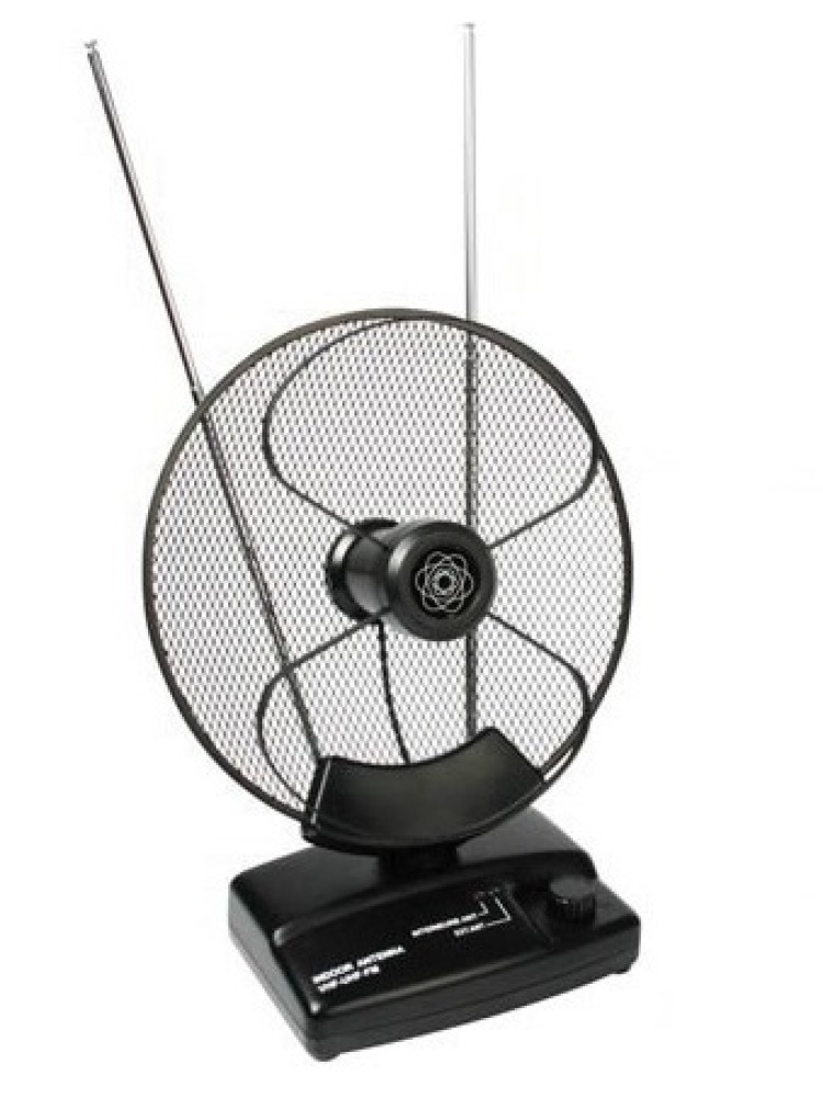 Antena activa parabólica uhf, vhf & fm para uso en interiores hama - 1