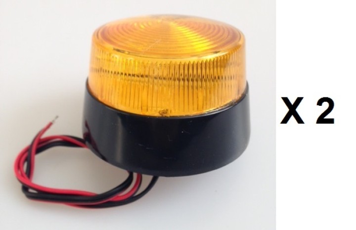 2 Flash alarma electronco xenon ambar 12vcc ø70x52mm ambar flashs alarmas electronicas ambars velleman - 1