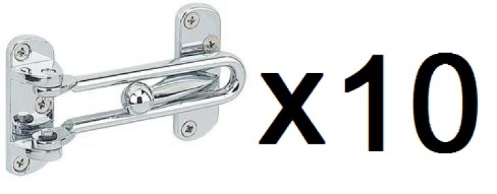 10 Hasp puerta apartamentos villa chainlets cadena de seguridad dg001-pc jr international - 1