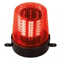 108 red LED beacon 12v + 220v power supply girophare vdllplb1 light effect jr international - 2
