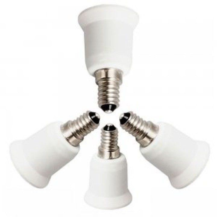 4 E14 adaptador convertidor lámpara portalámparas e27 ha llevado adaptación 220v 12v 24v 48v jr international - 2