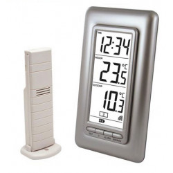 Temperatura estación meteorológica ws9162 ws9160 interior exterior sensor electrónico reloj externo la crosse technology - 1