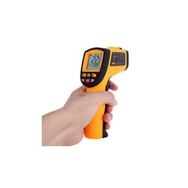 Infrarot-laser-thermometer digital 700 grad orange kontaktlosen jr international - 1