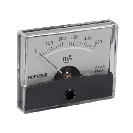 Tabella analogico amperometro 500ma dc / 60 x 47 millimetri aim60500 jr international - 3