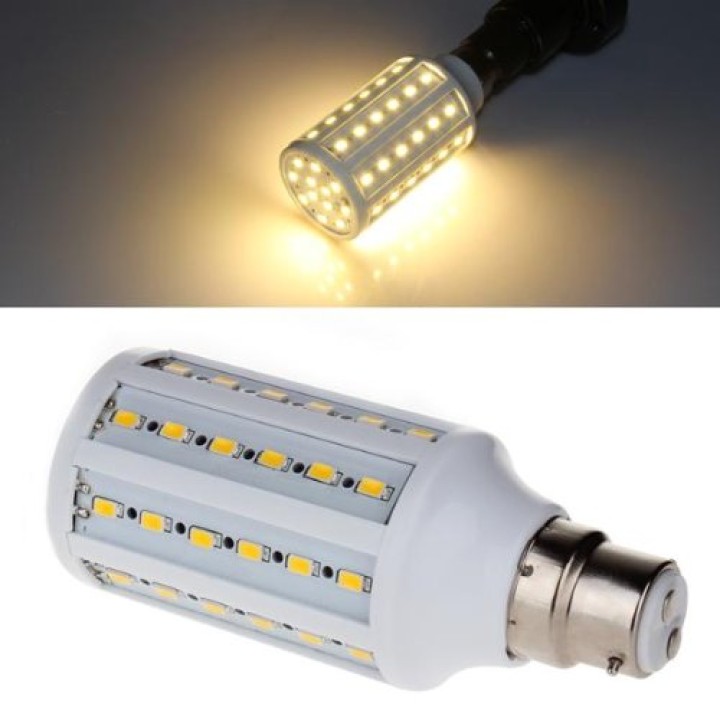 Lampadina b22 12w 220v 60 led smd 5050 360 1050 lumen bianco freddo jr international - 1