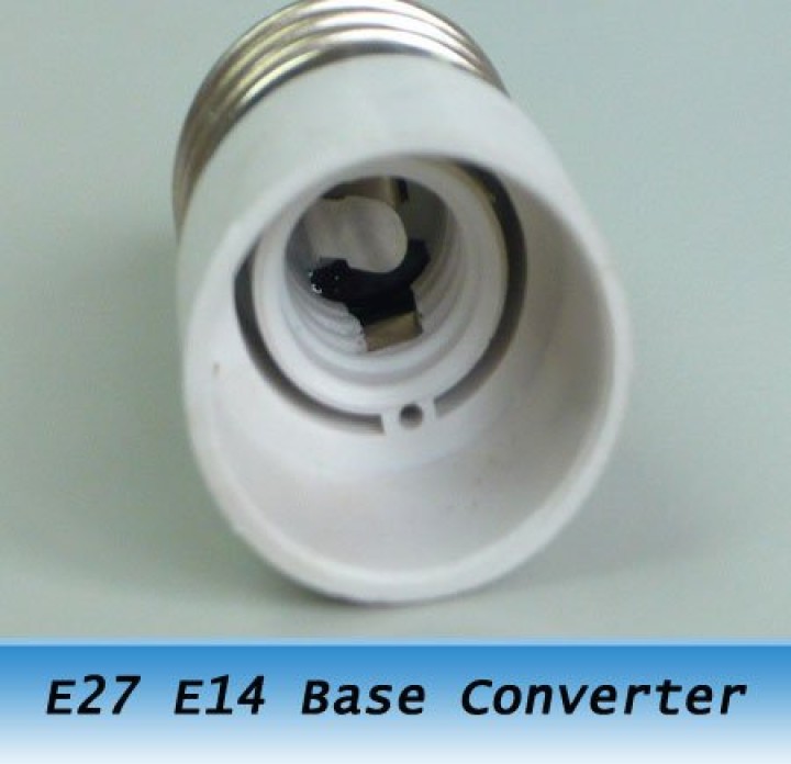 E27 a E14 zócalo de la base del convertidor del adaptador sostenedor para los bulbos de lámpara de luz LED jr international - 4