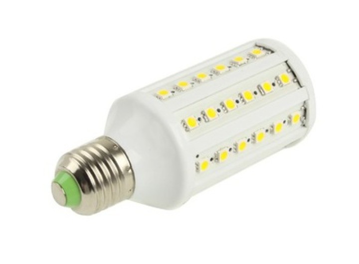 Bombilla 12w e27 220v 60 leds smd 5050 360 1050 lumen blanco frío jr international - 2