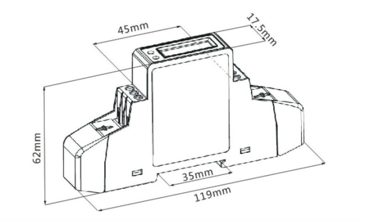 Energieverbrauchsanzeige kwh stundenzähler power din-schiene 220 ??v einphasig 1 phase jr international - 4