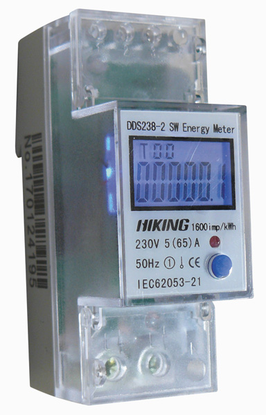Watt KWh Meter Single Phase Energy Meter KWh Meter Din-Rail Electric Meter for Measure for Displays 