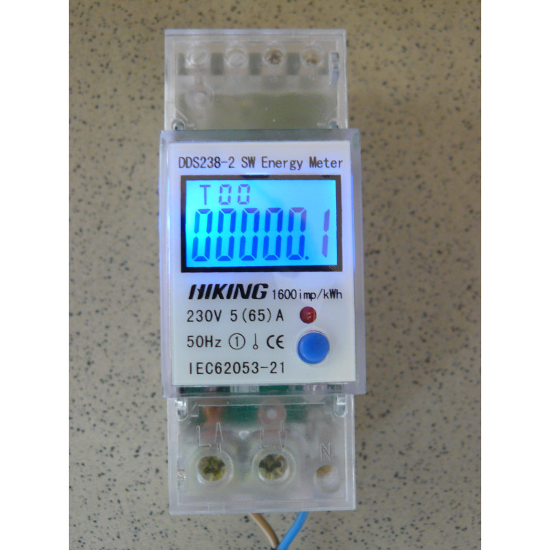 Courant alternatif Compteur wattmètres kWh pour DIN Hutschiene COMPTEUR 50 A 230 V s0 