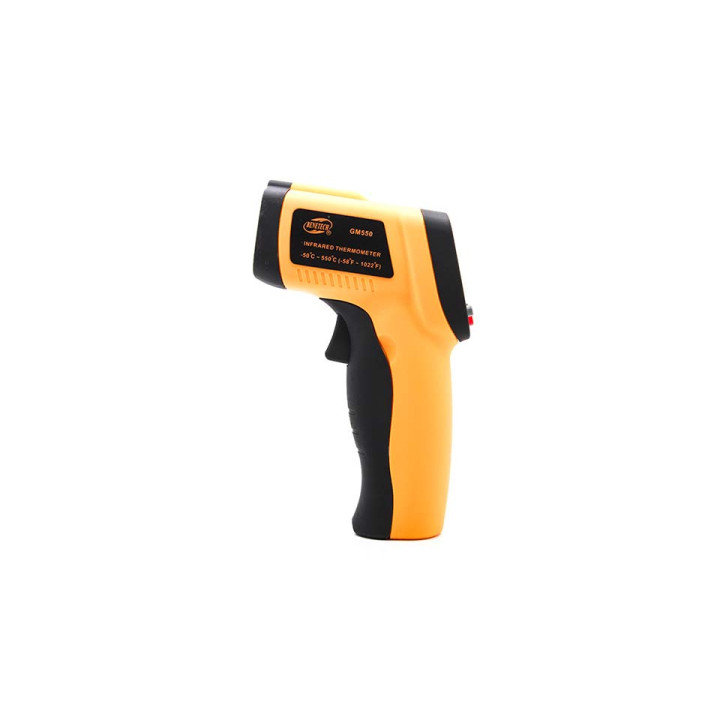 Termometro laser infrarosso digitale a 550 gradi senza contatto arancio geo fennel - 4
