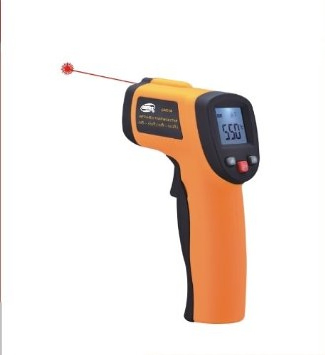 Infrared laser thermometer digital 550 degree orange noncontact geo fennel - 5