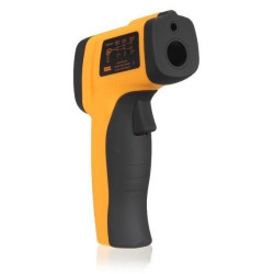 Termometro laser infrarosso digitale a 550 gradi senza contatto arancio geo fennel - 6