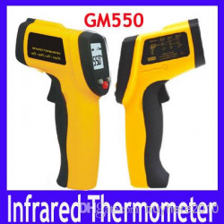 Termometro laser infrarosso digitale a 550 gradi senza contatto arancio geo fennel - 9