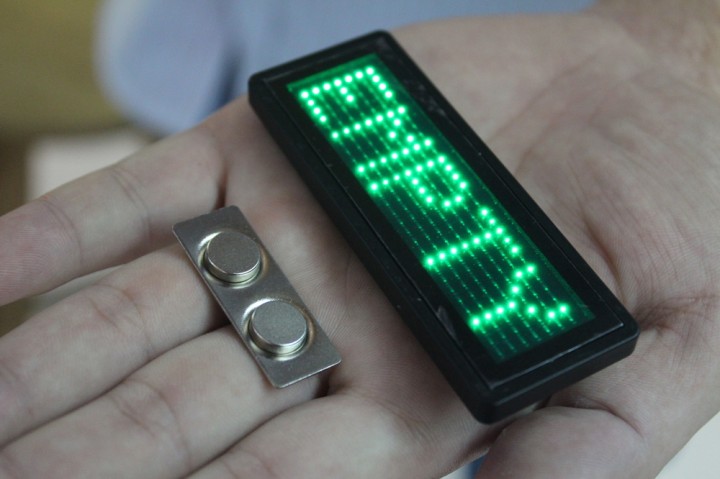 verde badge led programmabili 5 caratteri 29 x 7 a matrice di punti 5 cifre biglietto da visita b729tsb jr international - 7