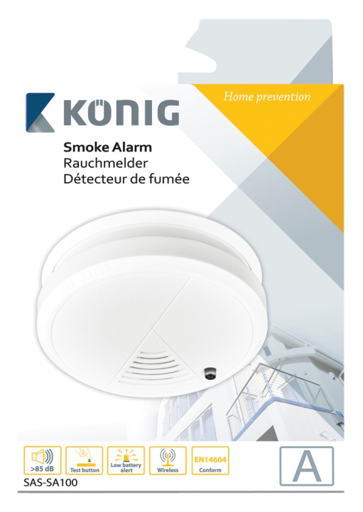 Detector de humo óptico seco-SA100 sas estándar 14604 konig - 3
