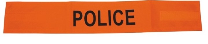 Armband orange fluorescent police armband velcro armband jr international - 2