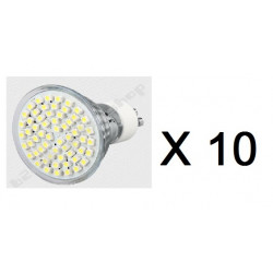 10 Bombilla 60 led 4w foco 6500k blanco bulb bajo consumo 220v 230v 240v gu10l4w iluminacion luz jr international - 1