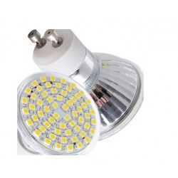 2 Gu10 white 60 led light bulb lamp 4w jr international - 2