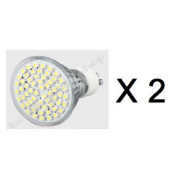 2 4w led gu10 lampada 60 bianco 6500k lampadina spot 220v 230v 240v consolidata bassa illuminazione gu10l4w jr international - 1