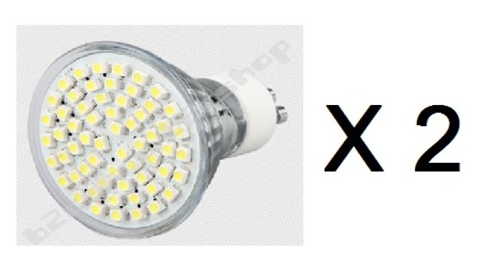 2 Bombilla 60 led 4w foco 6500k blanco bulb bajo consumo 220v 230v 240v gu10l4w iluminacion luz jr international - 1