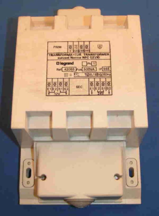 Transformador electrico 220 230 240v 2x12v 500va (tsp classe ii) velleman - 1
