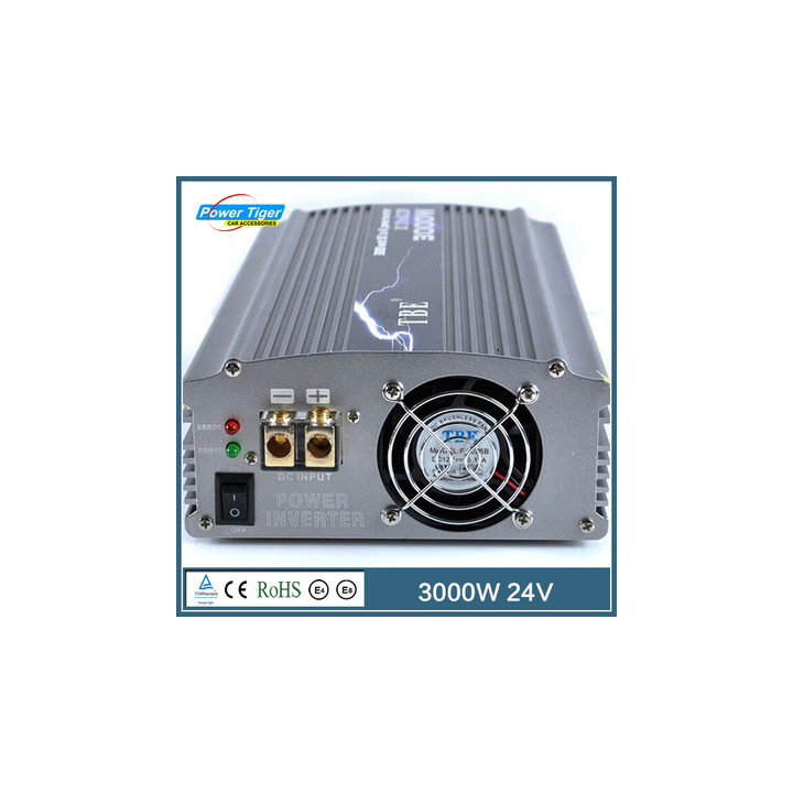 Modified sine wave power inverter 3000w 24vdc in 230vac out pin earth jr international - 1