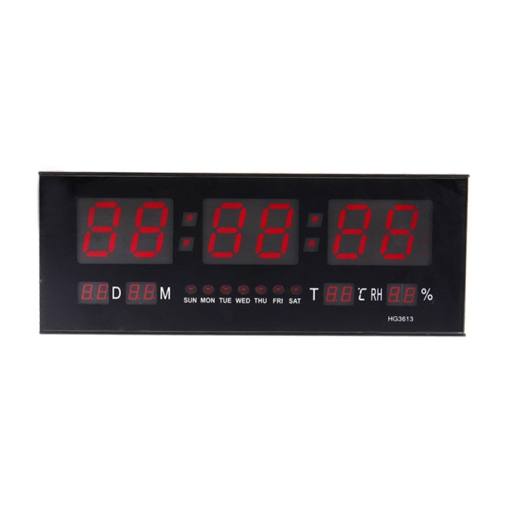 AC100V-240V Digitale Large Big Jumbo LED-Wand-Schreibtisch-Kalender-Wecker-Rot jr international - 3
