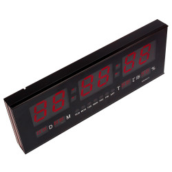 AC100v-240v Digital Large Big Jumbo LED Wall Desk Calendar Alarm Clock Red jr international - 4