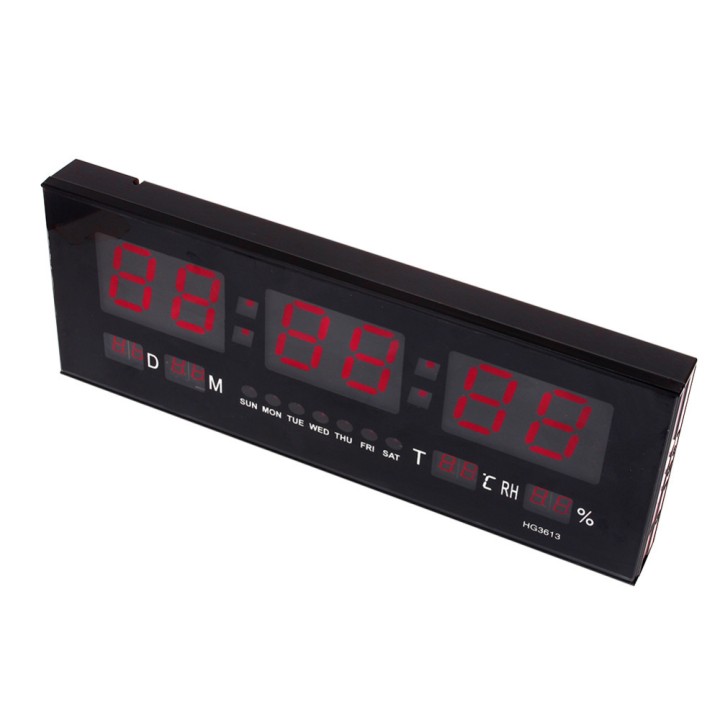 LED parete Desk calendario sveglia Red AC100V-240V Digital Grande Big Jumbo jr international - 5