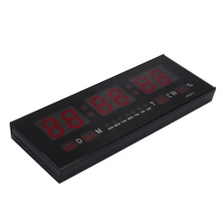AC100v-240v Digital Large Big Jumbo LED Wall Desk Calendar Alarm Clock Red jr international - 6