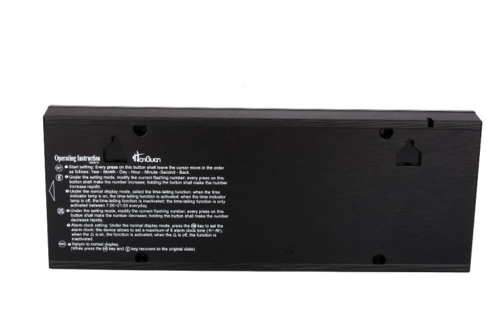 AC100v-240v Digital Large Big Jumbo LED Wall Desk Calendar Alarm Clock Red jr international - 9