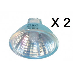 2 Lampadina dicroica 12v 50w con vetro accessori illuminazione complementi luce jr international - 1