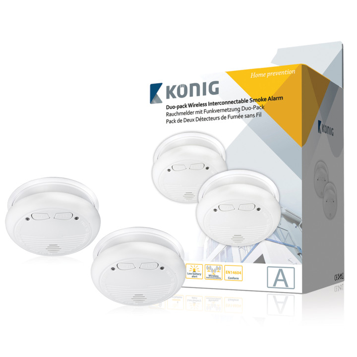 2 detector smoke detector wireless buzzer 9vdc 433mhz radio fire alarm hf fire alarm detection fire detection smoke detection ko