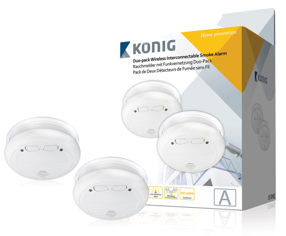 2 detector smoke detector wireless buzzer 9vdc 433mhz radio fire alarm hf fire alarm detection fire detection smoke detection ko