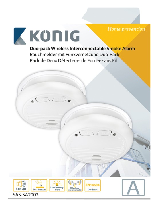 2 detector smoke detector wireless buzzer 9vdc 433mhz radio fire alarm hf fire alarm detection fire detection smoke detection ko