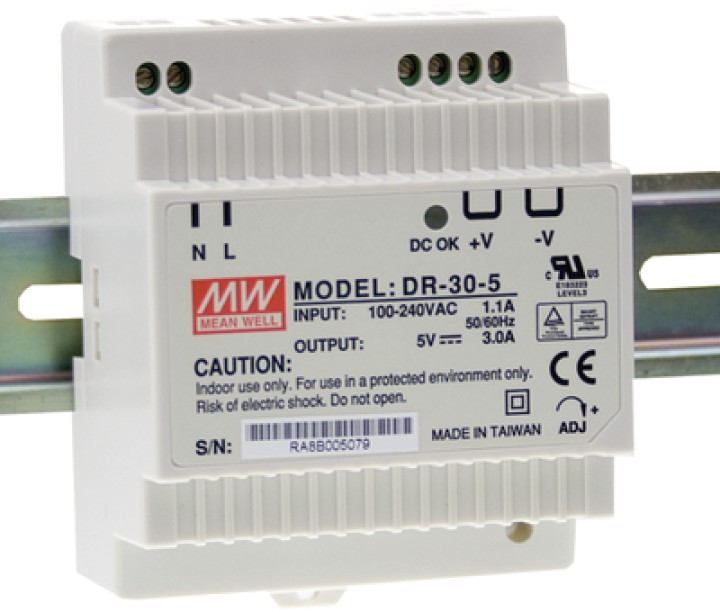 Din rail power supply 30w 5V power meanwell ac dc converter dr-30-5 DR-30W jr  international - 4