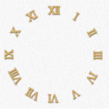 Lote 12 cifras romanas de cuarzo reloj de pared jr international - 8