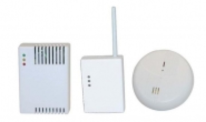 Wireless smoke and gas detector set for alarm control panel wireless escaping gas detector gas detection jr international - 1