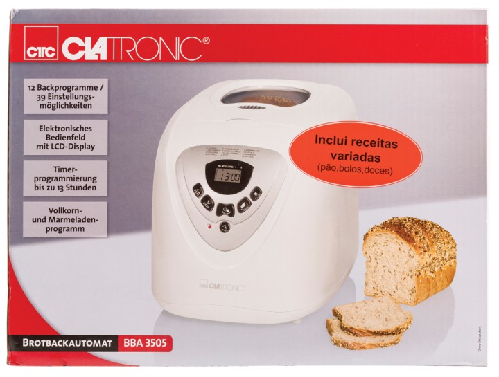 Máquina automática de pan 2 litros 12 programas de diques amasando pan cocción removible konig - 3