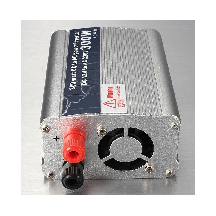 12v a 220v 300w convertidor de 600w pico usb pinzas de cocodrilo conector y adaptador universal jr international - 2