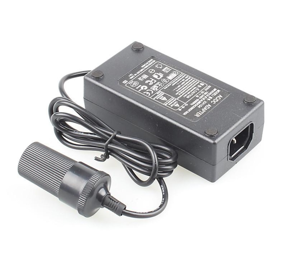 Adaptador de la energía del coche de la CA 110v-220v al cigarrillo de la CC 12v 5a 60w jr international - 1