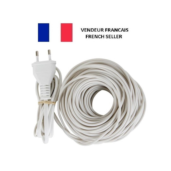 Frost protection antifreeze electric heating cable cord 2x3m  6m 120 thermostat in option jr international - 1