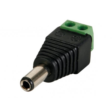 5.5 x 2.5mm DC plug male to screw connection 1pcs jr international - 1