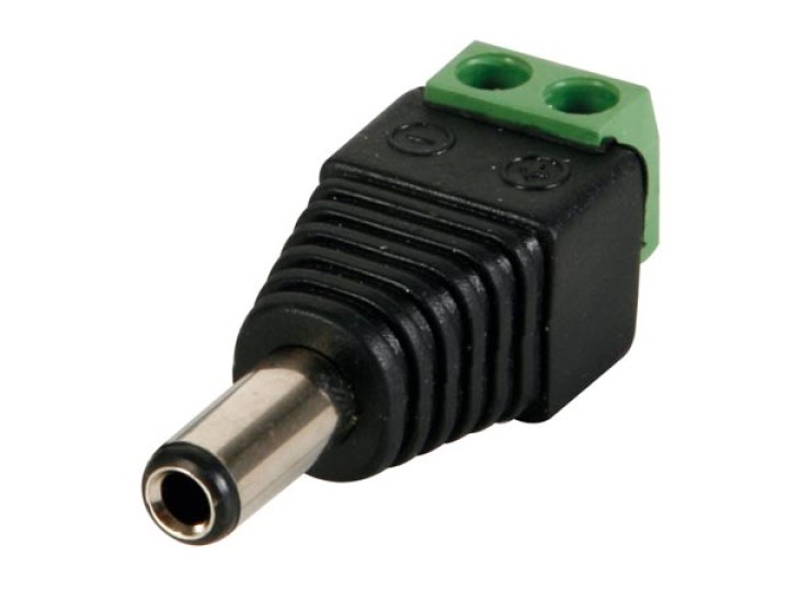 5.5 x 2.5mm DC plug male to screw connection 1pcs jr international - 1