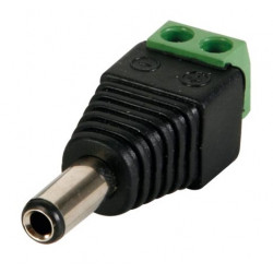 5.5 x 2.1mm DC plug to male connection screws 1 pcs CD022 jr international - 1