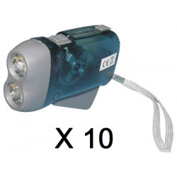 10 X 2 led torcia dinamo senza batteria carica una certa pressione innovaley jr international - 1