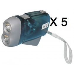 5 X 2 led dynamo flashlight without battery charging some pressure innovaley jr international - 1