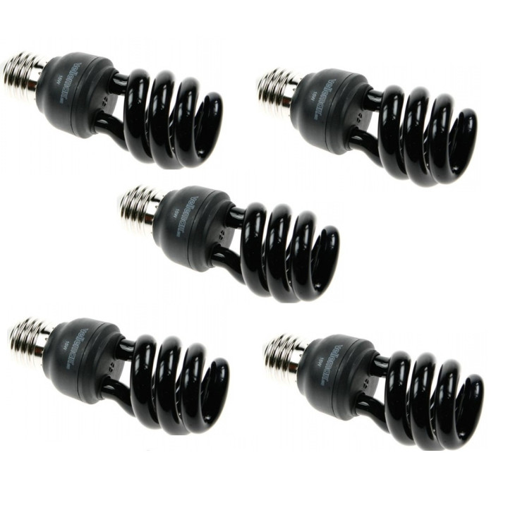 5 X cfl lampada uv luce nera e27 15w 220v 230v 240v t3 illuminazione ultravioletta lae1f8f veka - 1