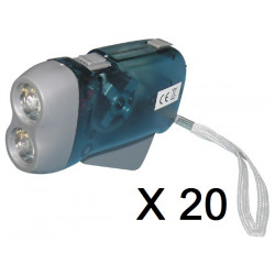 20 X 2 led dynamo flashlight without battery charging some pressure innovaley jr international - 1